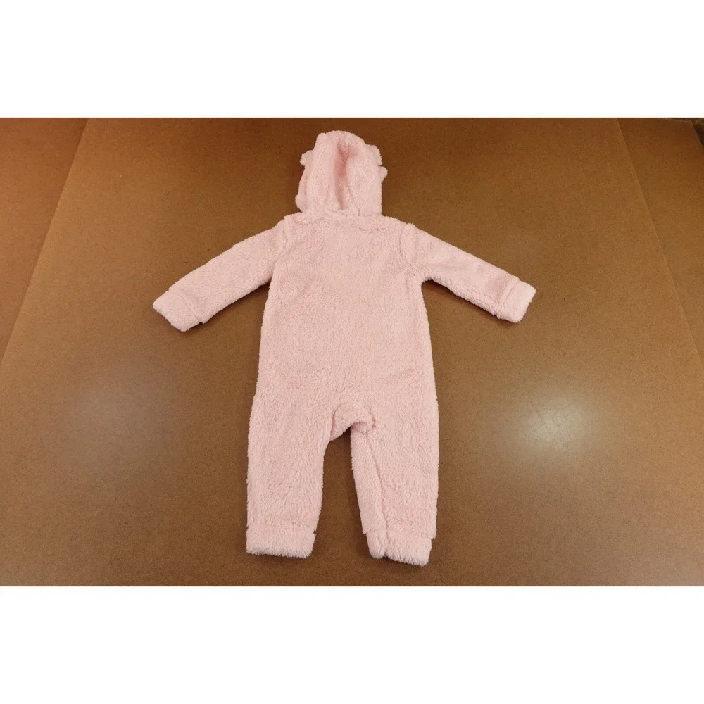 Old Navy Baby Girl Size 12-18 Months Pink Critter Costume Hooded One-Piece NWT